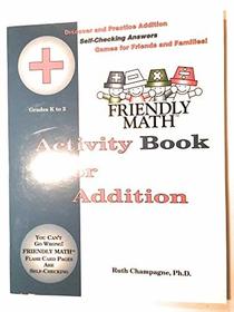 Friendly Math Activity Book For Addition Grades K to 2