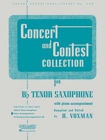 Concert and Contest Collections: Bb Tenor Sax - Piano Accompaniment (Rubank Solo Collection)