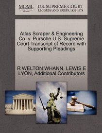 Atlas Scraper & Engineering Co. v. Pursche U.S. Supreme Court Transcript of Record with Supporting Pleadings