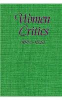Women Critics 1660-1820: An Anthology