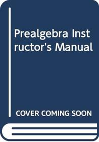 Prealgebra Instructor's Manual