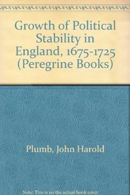 The Growth of Political Stability in England 1675-1725