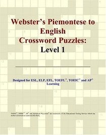 Webster's Piemontese to English Crossword Puzzles: Level 1