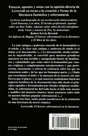 El Horror De Lo Sobrenatural (Biblioteca Lovecraft) (Spanish Edition)
