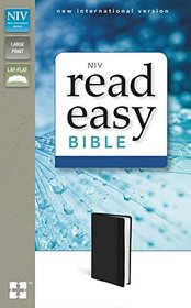 NIV, ReadEasy Bible, Large Print, Leathersoft, Black, Red Letter Edition