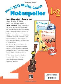 Alfred's Kid's Ukulele Course Notespeller 1 & 2: Music Reading Activities That Make Learning Even Easier!