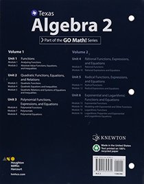 HMH Algebra 2: Interactive Student Edition, Volumes 1 & 2 Bundle 2016