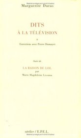 Dits a la television: Entretiens avec Pierre Dumayet (Atelier/E.P.E.L) (French Edition)