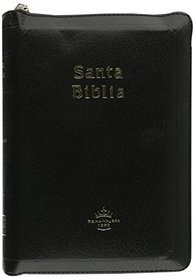 RVR 1960 Bible Imitation lthr Conc/Map/Zip Ind Black (Spanish Edition)