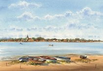 Boats at Bosham Quay (Art Cards)