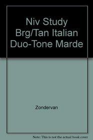 NIV Study Brg/Tan Italian Duo-Tone Mardel