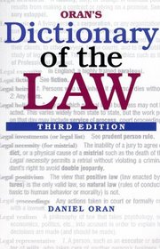 Oran's Dictionary of the Law, 3E