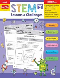 Evan-Moor Stem Lessons and Challenges, Grade 2 Homeschooling & Classroom Resource Workbook, Life, Earth and Physical Science Problem Solving, Peer Collaboration, Real-World, Visual Literacy, Printable