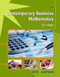 Contemporary Business Mathematics for Colleges (with Printed Access Card)