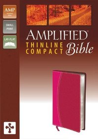 Amplified Thinline Bible, Compact, Imitation Leather, Pink/Red