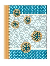 Kimono Print-Blue and Gold: JournalPlus