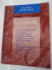 MCdougal Littell World Literature Unit Three Resource Book. (Paperback)