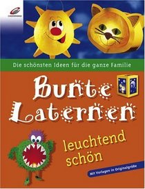 Bunte Laternen leuchtend schn