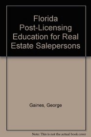 Post-Licensing Education for Real Estate Salespersons
