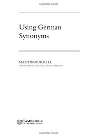 Using German Synonyms