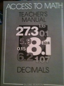 Access to Math: Decimals (Teacher's Manual)
