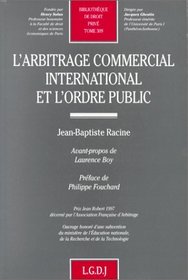 L'arbitrage commercial international et l'ordre public (Bibliotheque de droit prive) (French Edition)