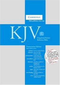 KJV Presentation Reference Edition Red Letter with Concordance and Dictionary Black calfskin leather RCD287