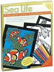 Sea Life Stained Glass Coloring Kit (Arts & Crafts Series)