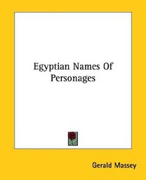Egyptian Names of Personages