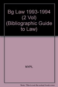 Bibliographic Guide to Law: 1993