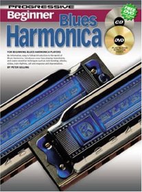 BEGINNER BLUES HARMONICA BK/CD: FOR BEGINNING BLUES HARMONICA PLAYERS (Progressive)