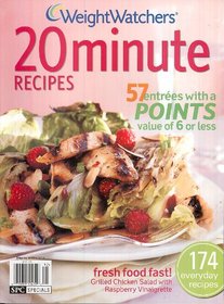 Weight Watchers 20 Minute Cookbook, Spring 2009, 174 Recipes, 57 entrees with 6 points or LESS!