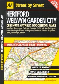 AA Street by Street: Hertford, Welwyn Garden City, Cheshunt, Hatfield, Hoddesdon, Ware