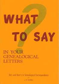 What to Say in Your Genealogical Letters