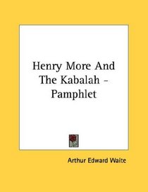 Henry More And The Kabalah - Pamphlet