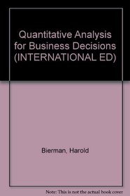 Quant Anal Bus Dec Ise (International Ed)