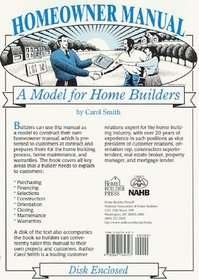 Homeowner Manual: A Model for Home Builders
