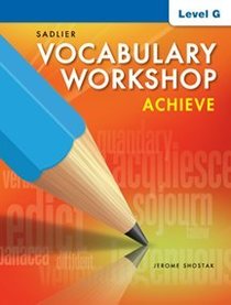 Vocabulary Workshop Achieve Level G Grade 12