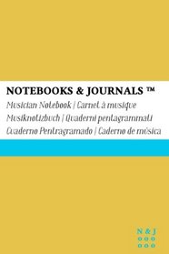 Notebooks & Journals Musiknotizbuch, Pocket, Gelb, Soft Cover: (A6)(10.16 x 15.24 cm)(Musiknotenheft) (German Edition)