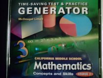 McDougal Littell Middle School Math: Test Generator CD-ROM, Course 1