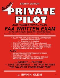 Private Pilot and Recreational Pilot FAA Written Exam for the FAA Computer-Based Pilot Knowledge Test