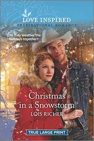 Christmas in a Snowstorm (Calhoun Cowboys, Bk 3) (Love Inspired, No 1324) (True Large Print)
