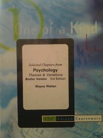 Selected Chapters From Psychology Themes&Variations: Briefer Version