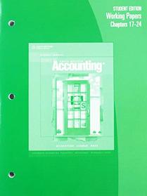Working Papers, Chapters 17-24 for Gilbertson/Lehman/Ross' Century 21 Accounting: General Journal, 8th