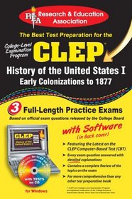 The CLEP History of the United States I w/CD (REA) - The Best Test Prep for the CLEP (Test Preps)