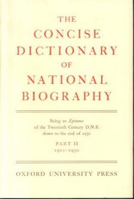 Concise Dictionary of National Biography