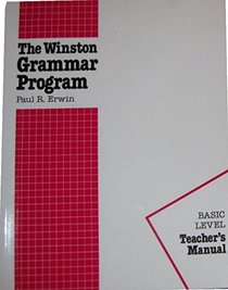 The Winston Grammar Program Basic Level Teachers Manual and Parts of Cpeech Cards