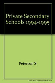 Private Secondary Schools 1994-1995