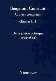 de La Justice Politique (1798-1800), D'Apra(c)S L'