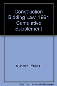 Construction Bidding Law, 1994 Cumulative Supplement